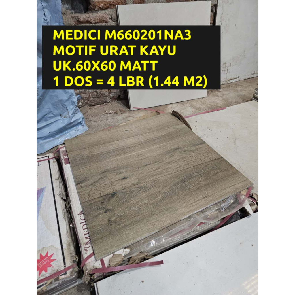 M660201NA3 MOTIF URAT KAYU UK.60X60 MATT MEDICI GRANIT LANTAI TERAS