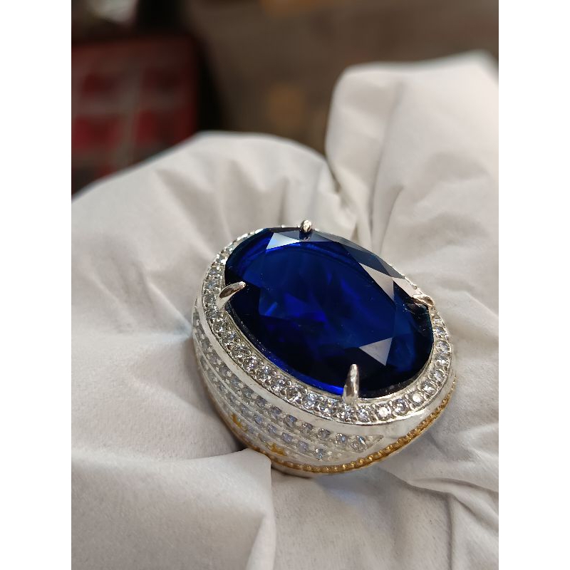 CINCIN BATU PERTAMA NATURAL BLUE SAFIR KING DIM JUMBO