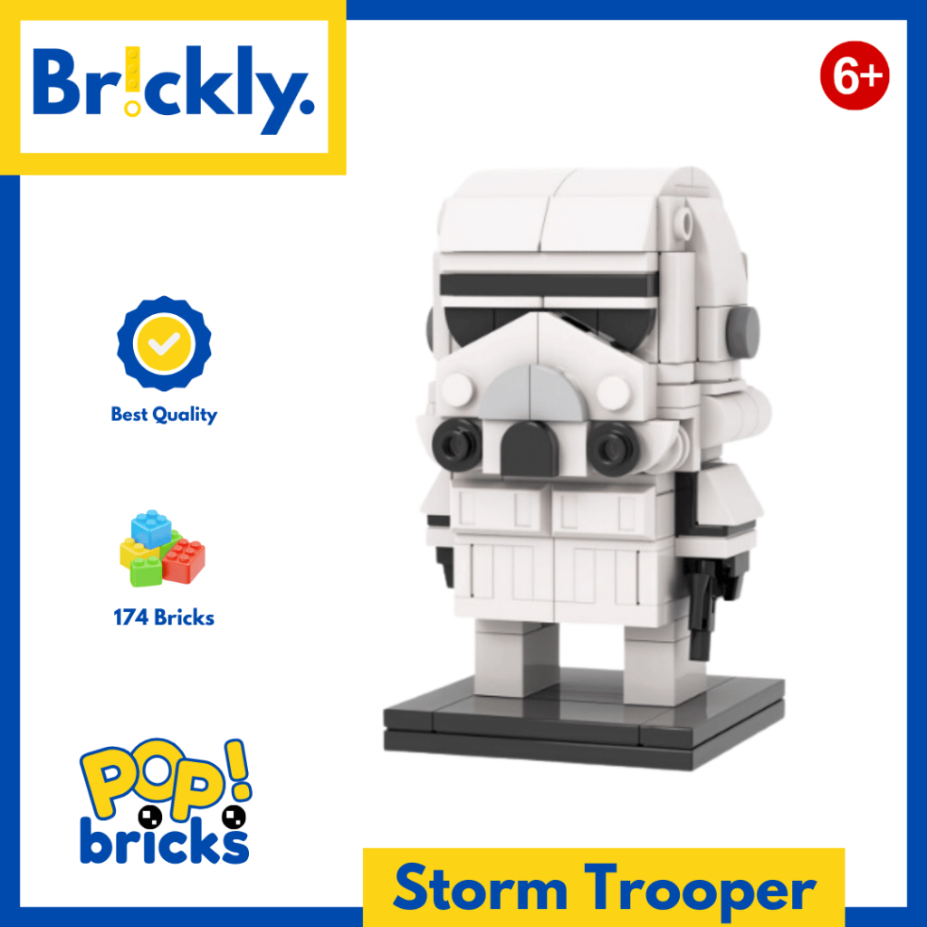 Stormtrooper - Brickly POP Bricks Star Wars Movie Mainan Balok Susun Blocks Bricks Karakter