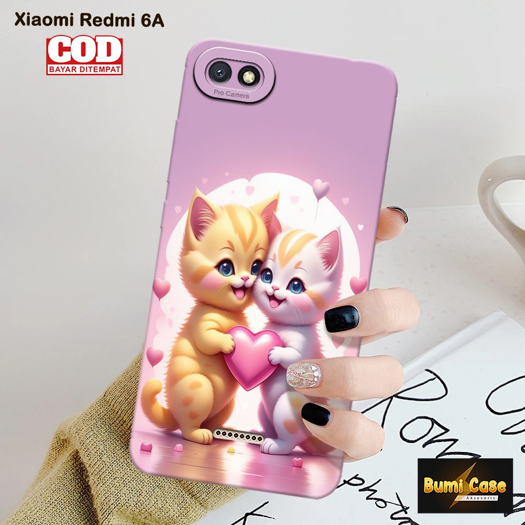Bumi Case Xiaomi Redmi 6A - Fashion Case Kucing - Softcase Pro Camera Xiaomi Redmi 6A - Casing Hp Xi