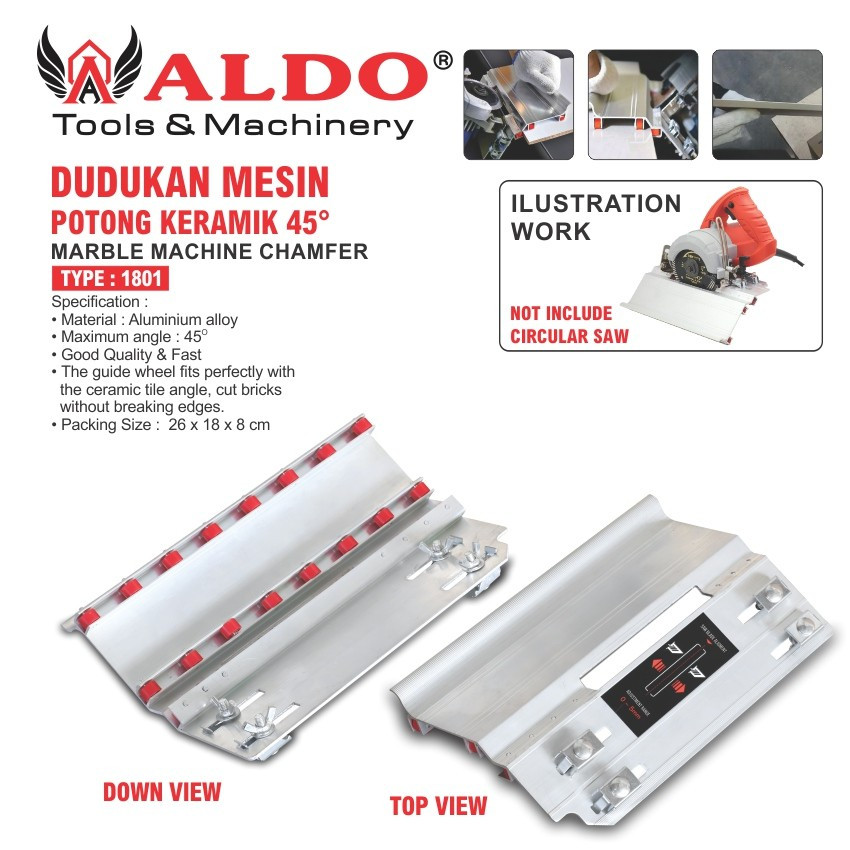 ALDO DUDUKAN MESIN POTONG KERAMIK 45 DERAJAT 1801 / ADAPTER MESIN POTONG KERAMIK