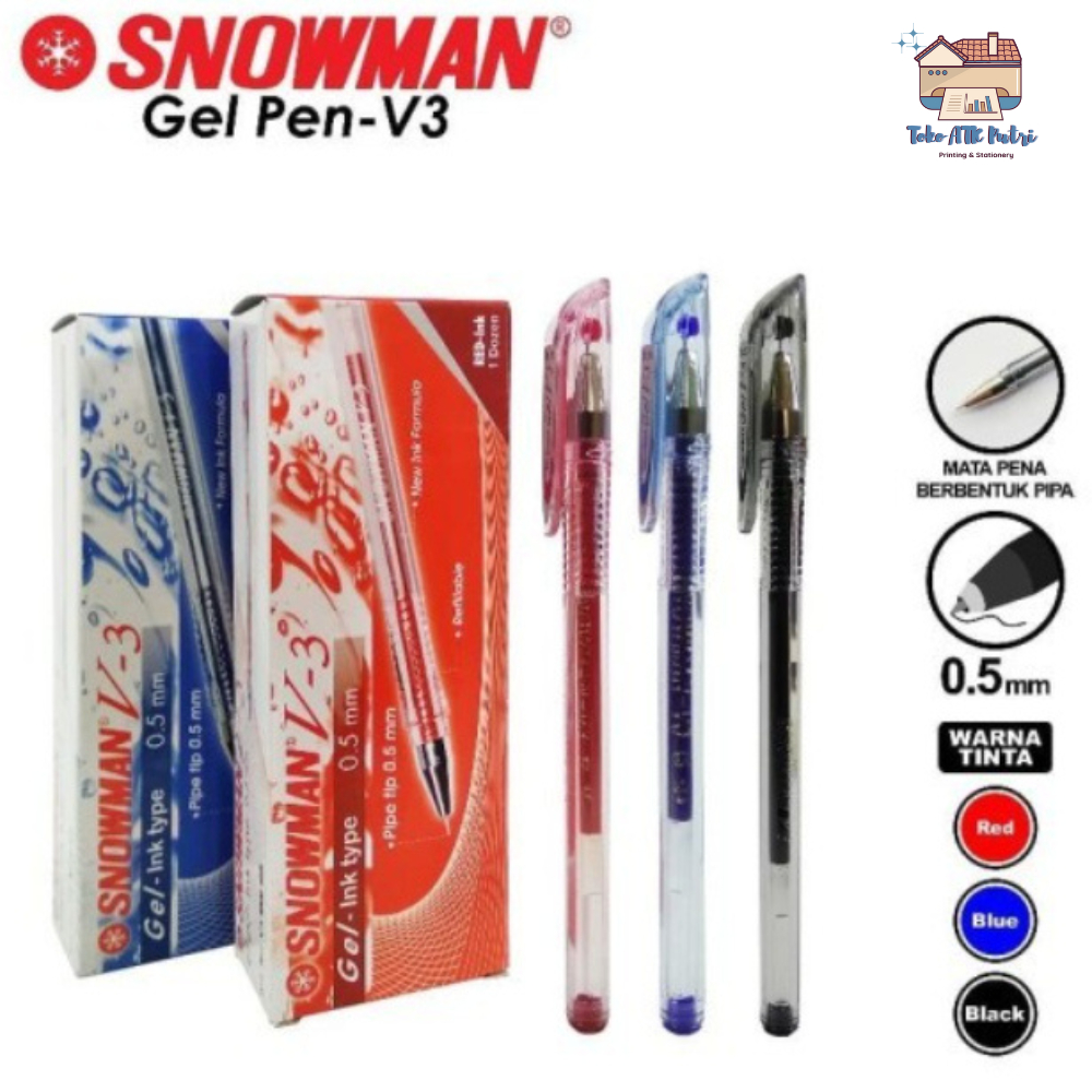 

Pulpen Snowman V-3 Gel Ink Tipe 0.5mm