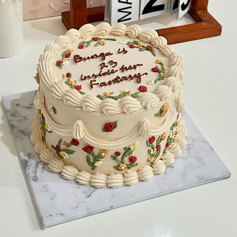 

(Medium) D15cm Korean cake / Custom cake