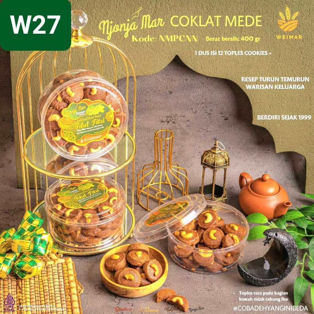 

NJONJA MAR COKLAT MEDE / NJONJA MAR KASTANGEL / KUE LEBARAN