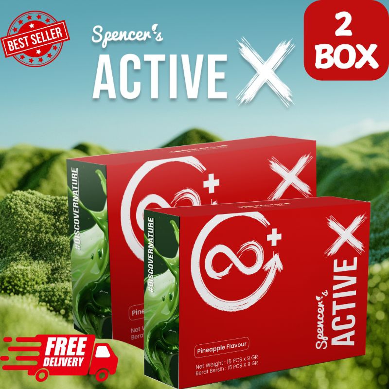 

PROMO 2BOX SPENCER'S ACTIVE X Nanas Pineapple Matcha 100%natural METABOLISME ENERGY BOOSTER SPENCER'S ACTIVE X
