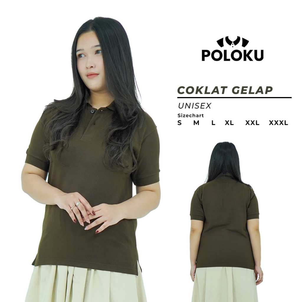 POLO SHIRT POLOS COKLAT GELAP
