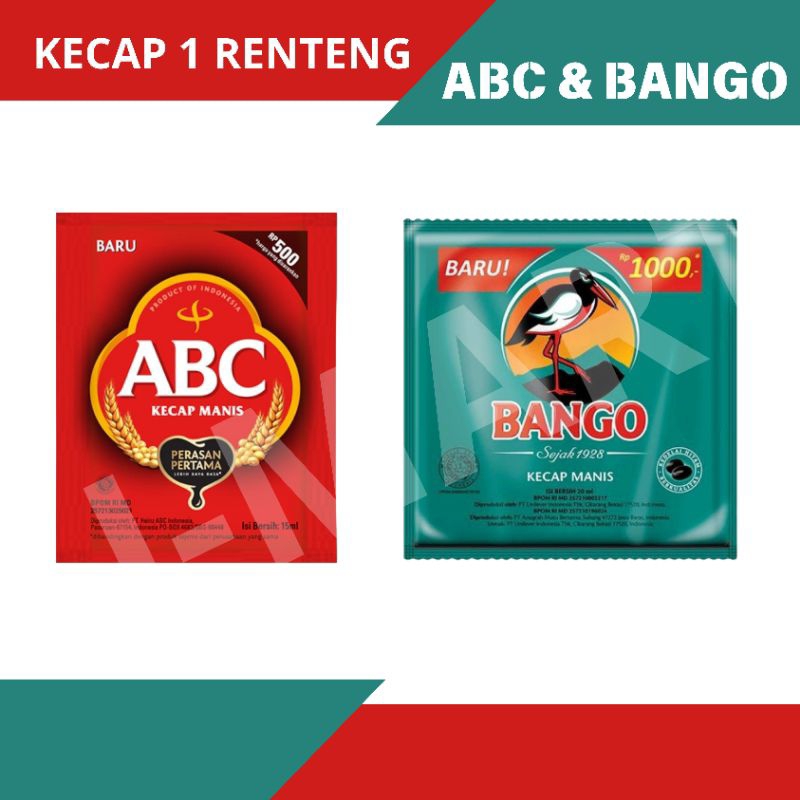 

KECAP ABC DAN BANGO SACHET 1 RENTENG