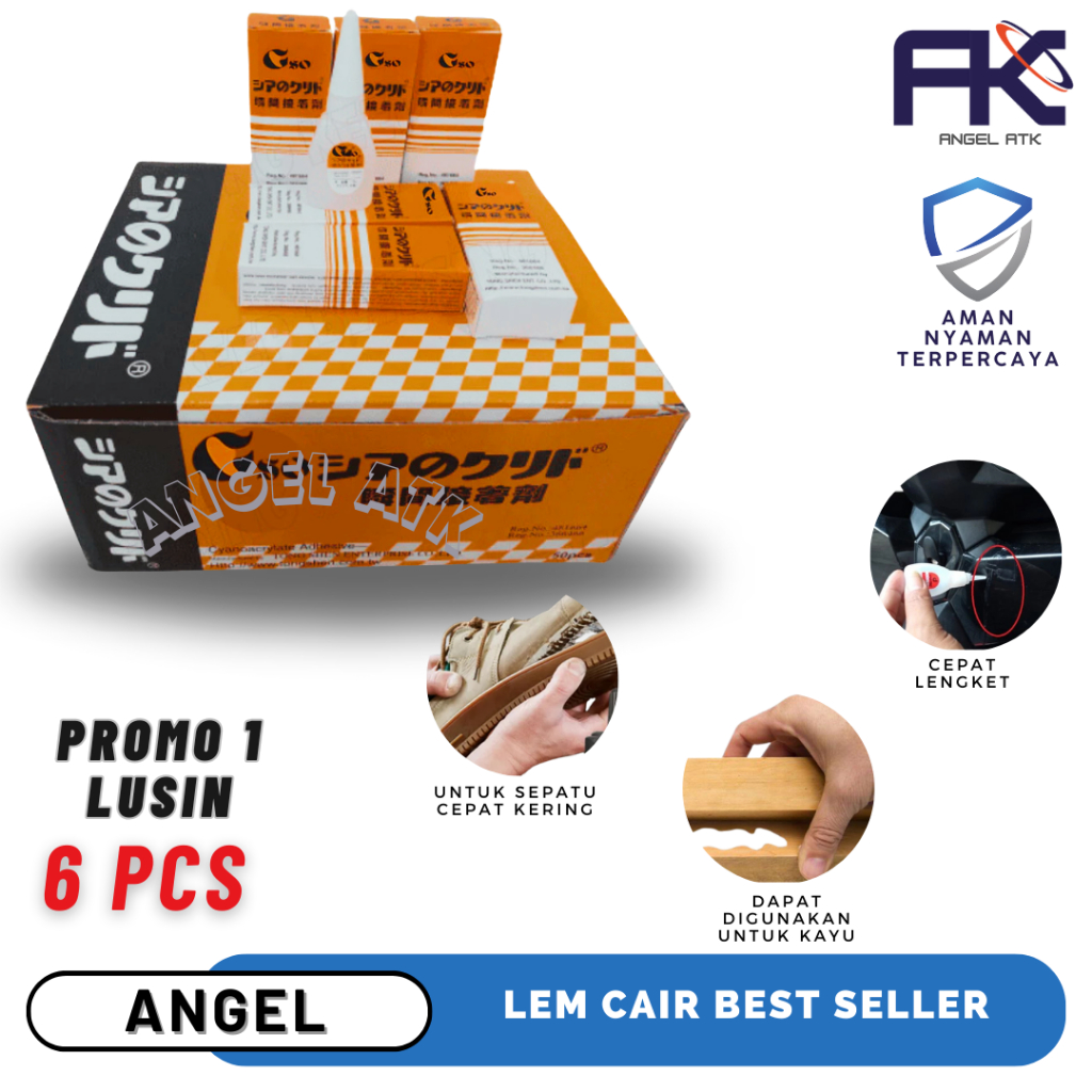 

Promo 1 Paket Isi 6 Pcs / Lem Korea Gso / Lem Untuk Kayu / Perekat Super Lengket / Glue Quick Dry / Bayar di tempat / Atk Blessing