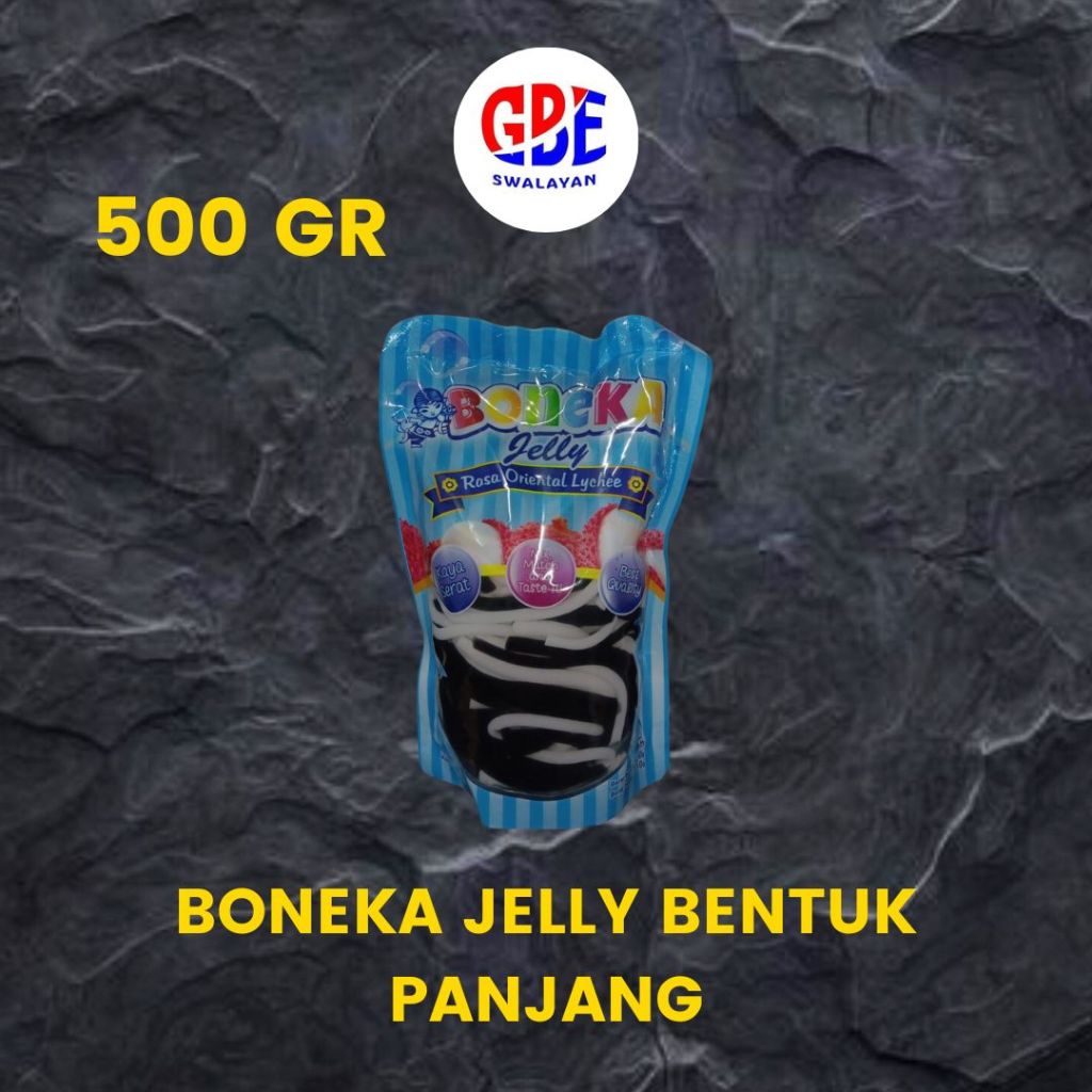 

BONEKA JELLY RASA ORIENTAL LYCHEE BENTUK PANJANG HITAM PUTIH 500GR