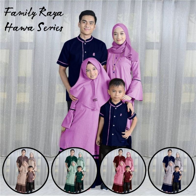BAJU SERAGAM KELUARGA HAWA SET/SERAGAM LEBARAN/COUPLE KELUARGA/FAMILY COUPLE SET