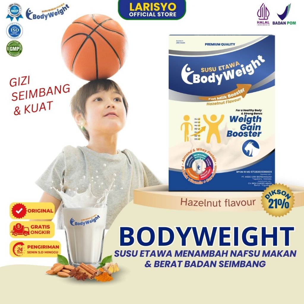 

Susu Etawa Penggemuk Badan Bodyweight Susu Etawa Penambah Berat Badan Terbaik Kemasan 250gr Paket 1 Box