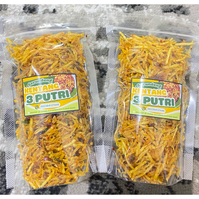 

Serundeng Kentang Pedas Daun Jeruk Berat 100 gr