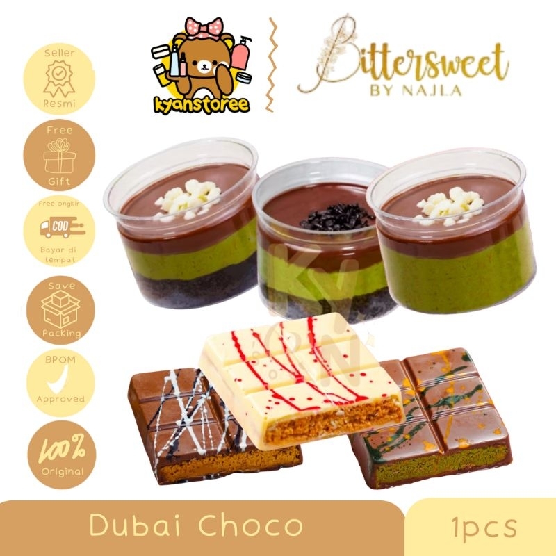 

(READY) BITTERSWEET BY NAJLA DUBAI CHOCO MILK PISTACHIO / BITTERSWEET BY NAJLA DUBAI CHOCO NUTELLA PISTACHIO