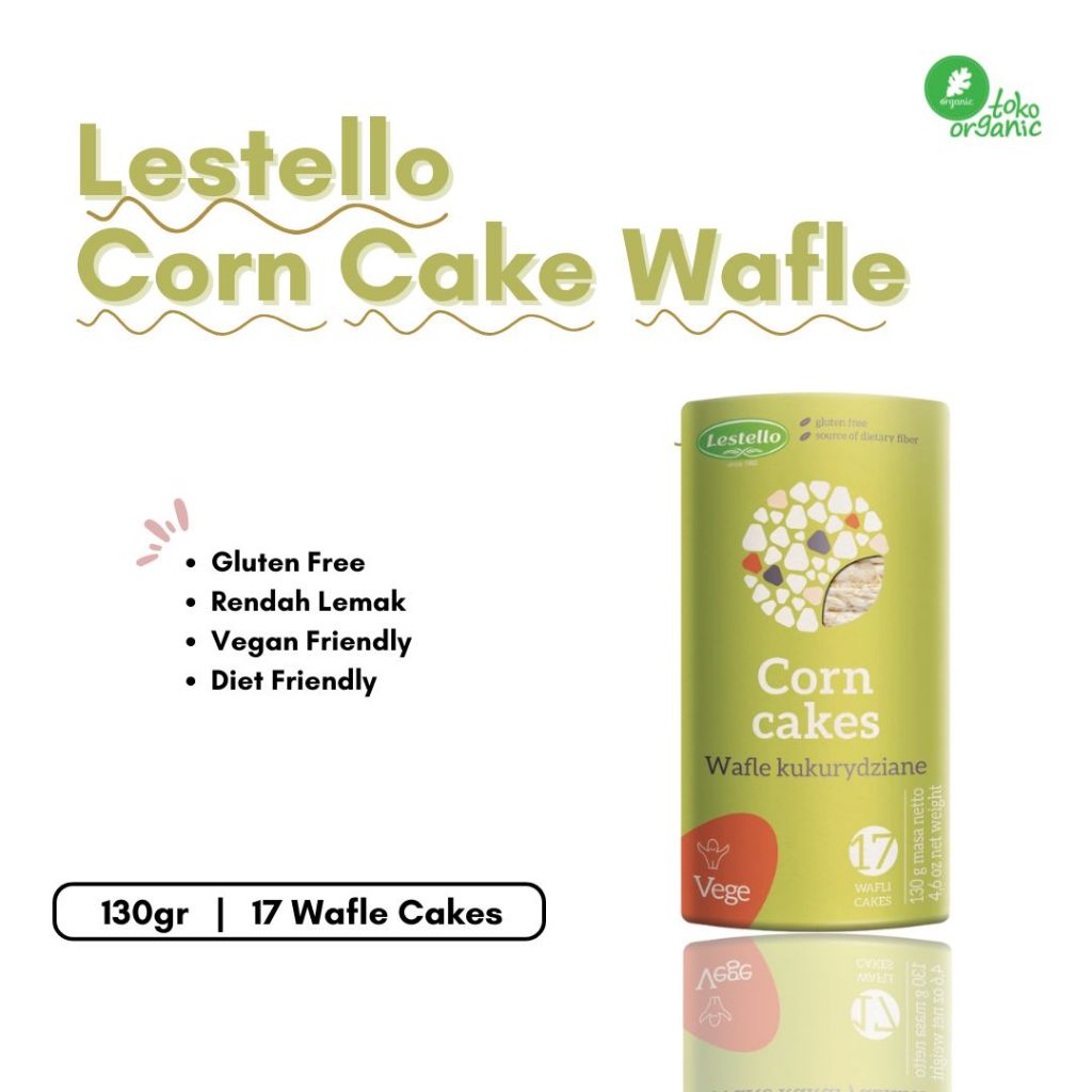 

Lestello Corn Cakes Wafle Kukurydziane (135gr) Wafle Corn Cake, Corn Cake Gluten Free, Camilan Bebas Gluten Diet Friendly, Vegan Friendly
