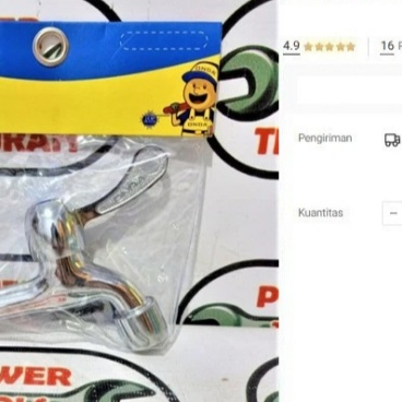 

Kran Air ONDA 1/2" CLS 03 Stainless Saringan Keran Tembok Taman Gagang