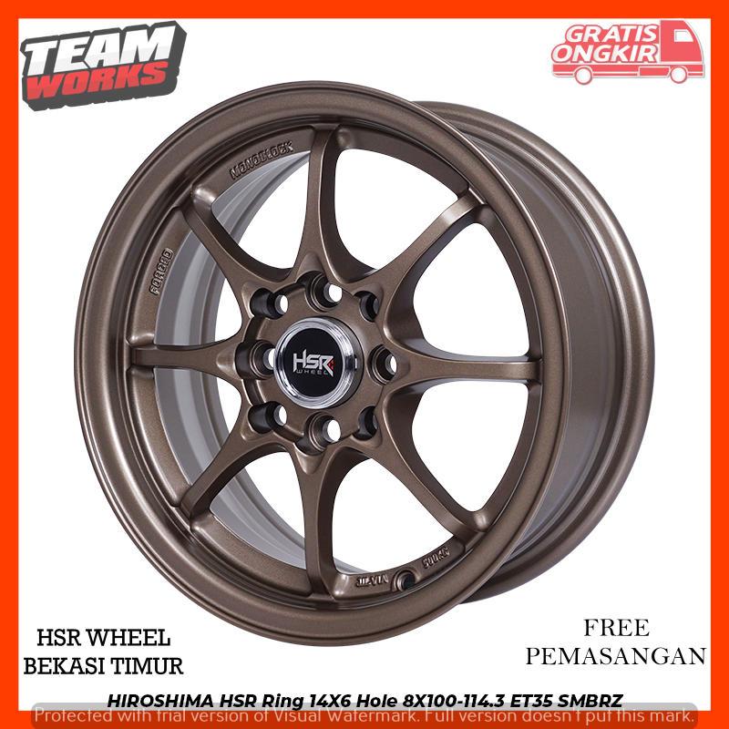 PELEK MOBIL RACING R14 UNTUK BRIO SIGRA AGYA AVANZA XENIA HSR HIROSHIMA R14 LEBAR6 LUBANG8X100-114,3