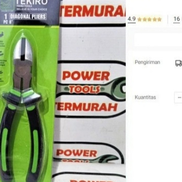 

Tang Potong 8" Tekiro DG0763 Diagonal Pliers 8 inch