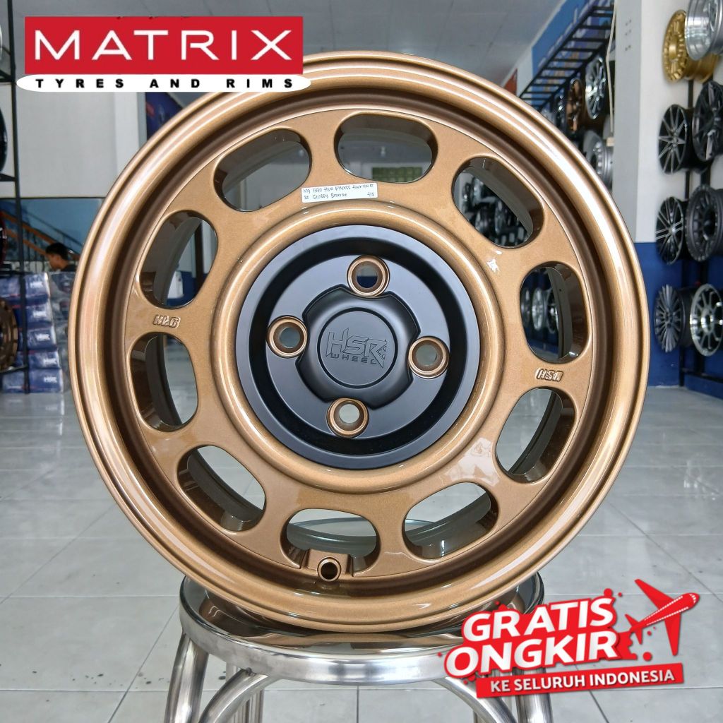 VELG MOBIL RING 14X5,5 HOLE 4X100 VELG RACING HSR TYPE KLG