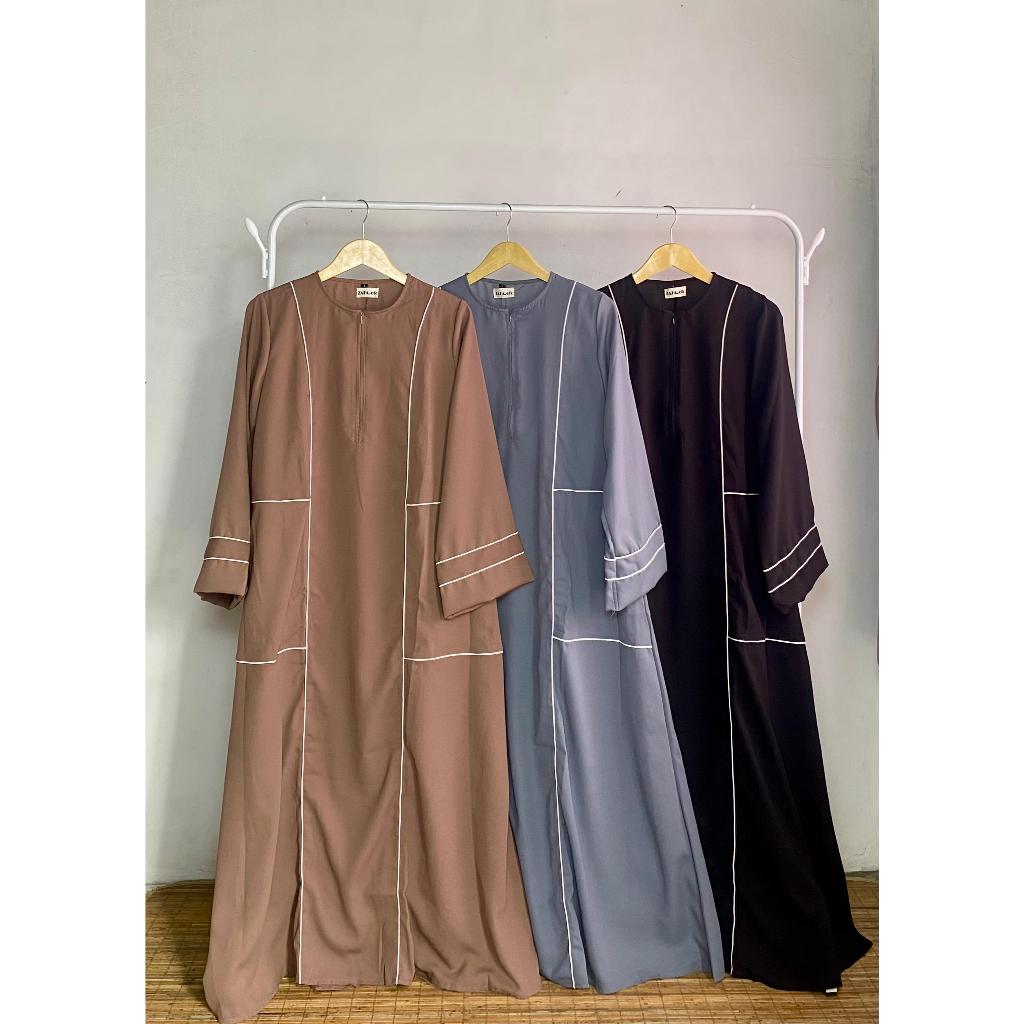 Shaffiya Abaya Muslimah Simple Remaja Premium Gamis by Zafa