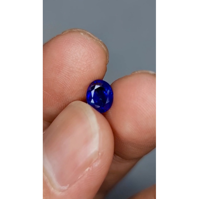 Natural Blue Sapphire Srilanka 1 CT Memo GRI Top Colour Metalix