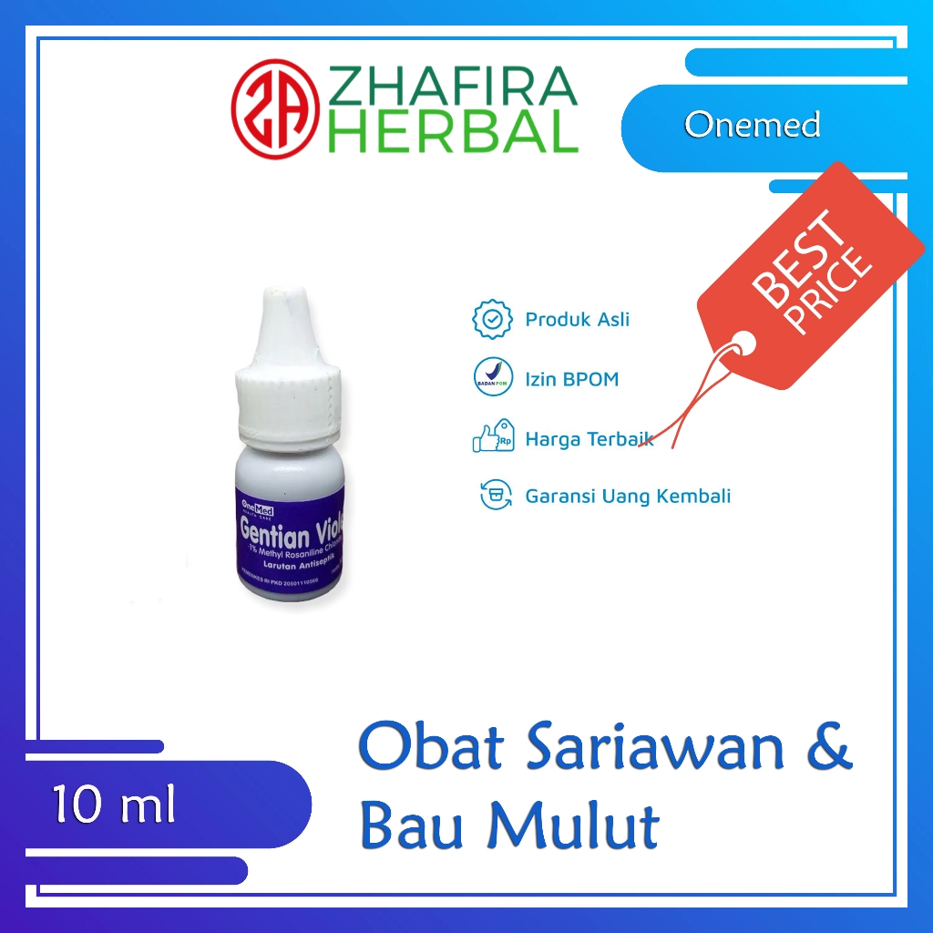 Obat Sariawan Dan Bau Mulut Gentian Violet Obat Biru Sariawan