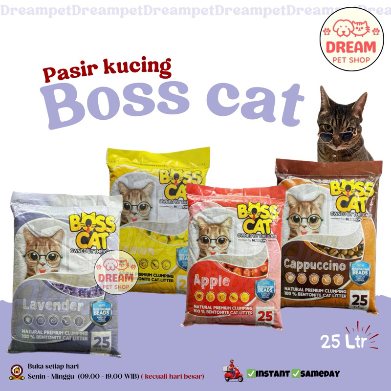 [sameday] pasir kucing boss cat 25 Liter