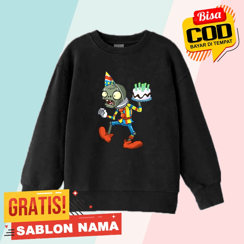 Sweater Anak Anak Zombie / Jaket Sweater Anak Laki Laki & Perempuan Custom Nama Zombie