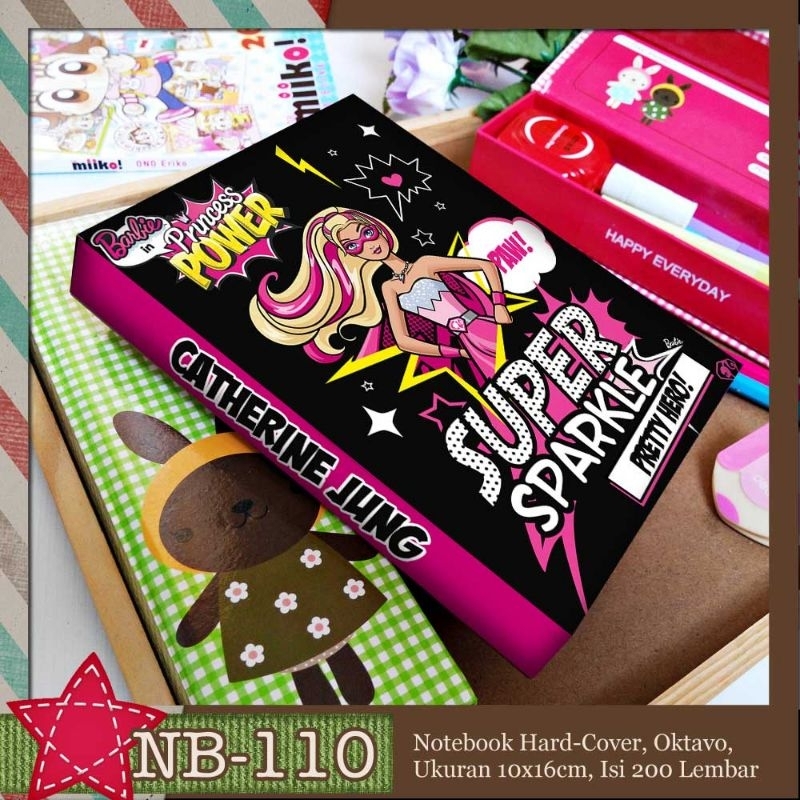 

Notebook Custom Barbie Princess Power Super Sparkle Pretty Hero