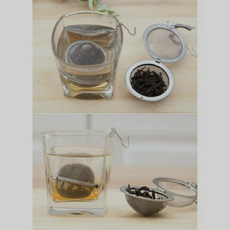 Filter Infuser Tea Ball Stainless Tea Coffee Strainer Saringan Daun Teh Kopi Bumbu Rempah Saringan M
