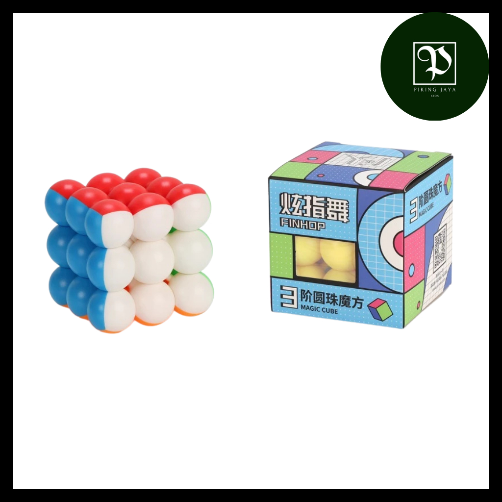 Puzzle Kubus Rubik Cube 3x3 Merk Yongjun Manik Bulat