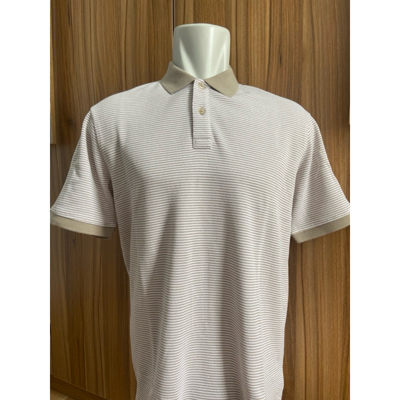 Kaos Polo Garis-Garis Putih