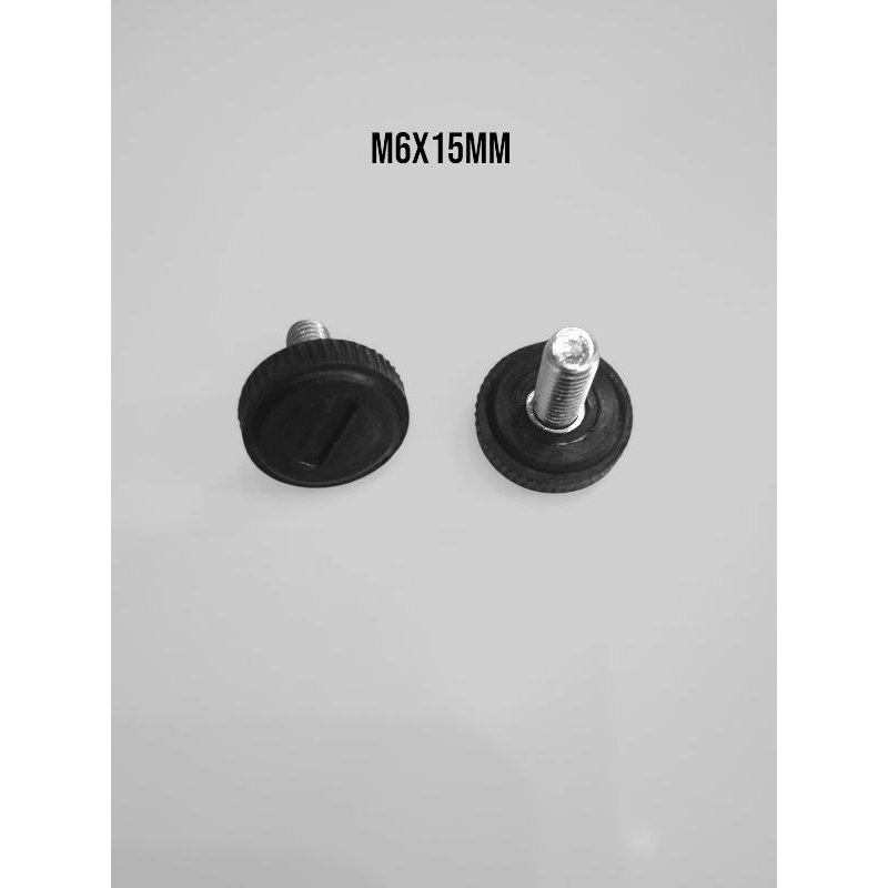 Adjuster m6x15mm/ stabil kaki kursi/ adjuster kaki meja/ baud knop kepala plastik.