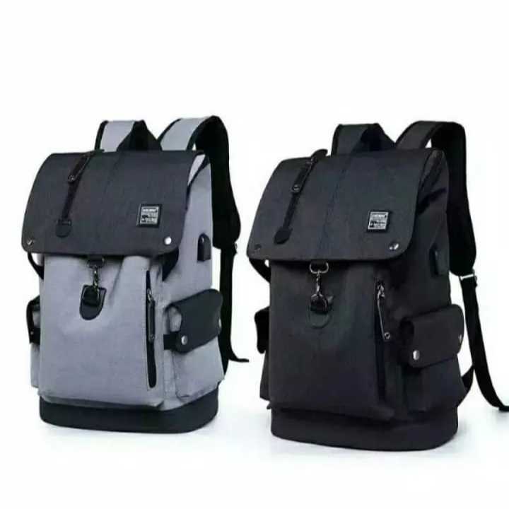 Ransel Pria Wanita Tas Ransel Pria Wanita Bahan Kuat Multifungsi Cocok Sekolah Kuliah Kerja Travelin