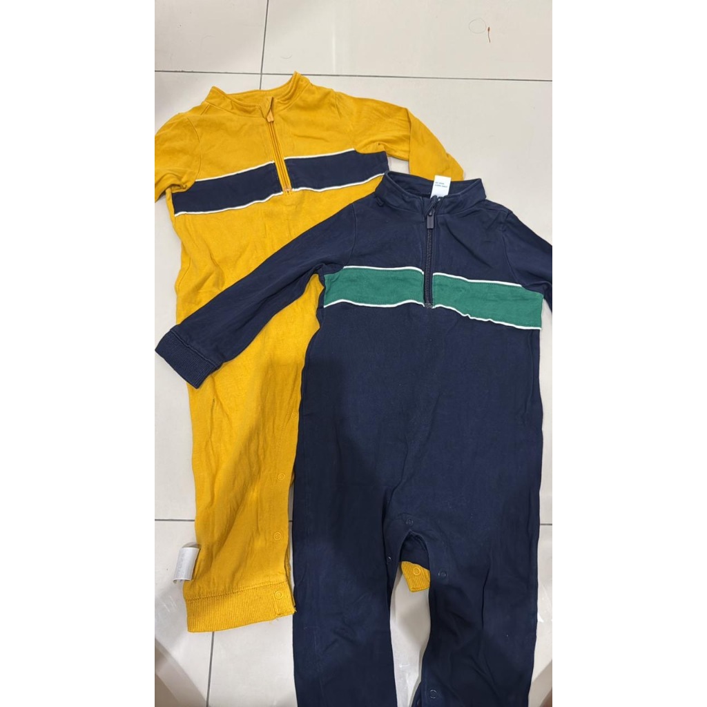 PRELOVED OLD NAVY SLEEPSUIT BABY BAJU TIDUR BAYI LENGAN PANJANG KUNING BIRU NAVY YELLOW