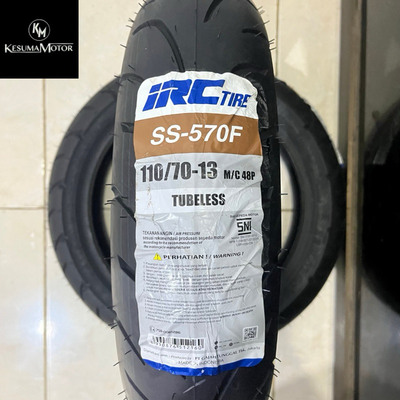[TERMURAH] BAN LUAR IRC 110/70-13 SS-570F TUBELESS BAN DEPAN NMAX