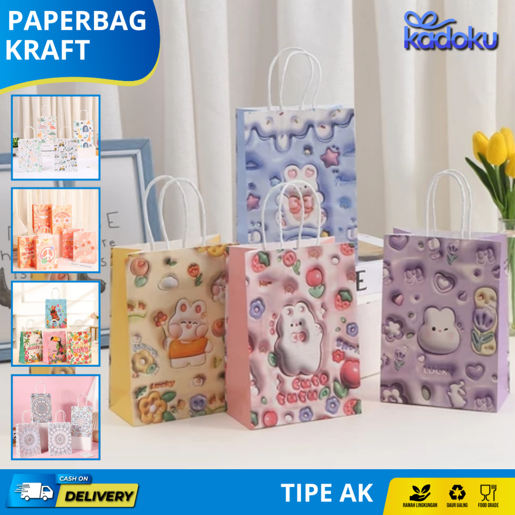 

Paperbag Motif Pattern/ Paperbag Marmer/ Paperbag Kraft/ Goodie Bag Marble/ Paperbag Tali Kertas