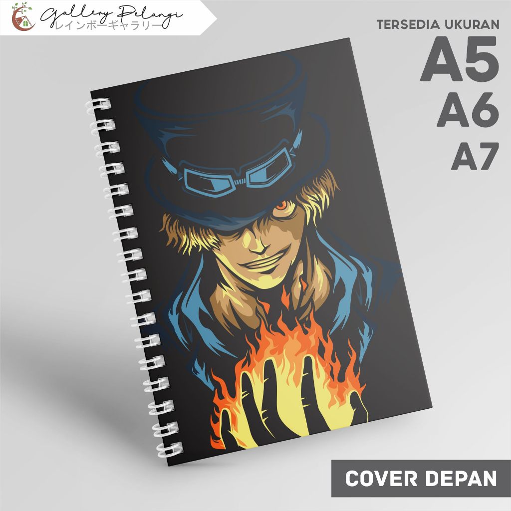 

Notebook Spiral A5 A6 A7 Japan Anime One Piece Sabo sketchbook