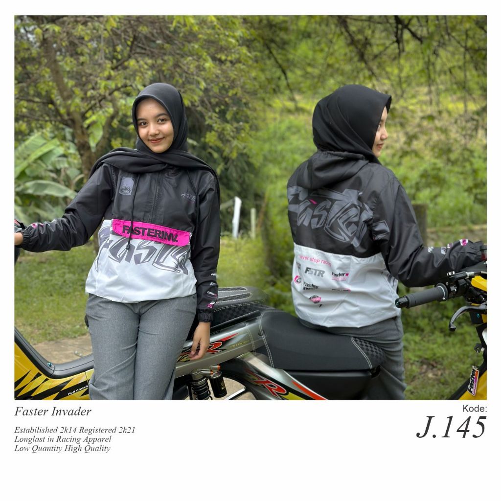 Jaket Anorak Print  Faster Invader J145