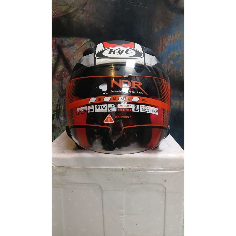 Helm KYT DJ MARU Size L Motif #15 gunmetal doff Bekas/Second