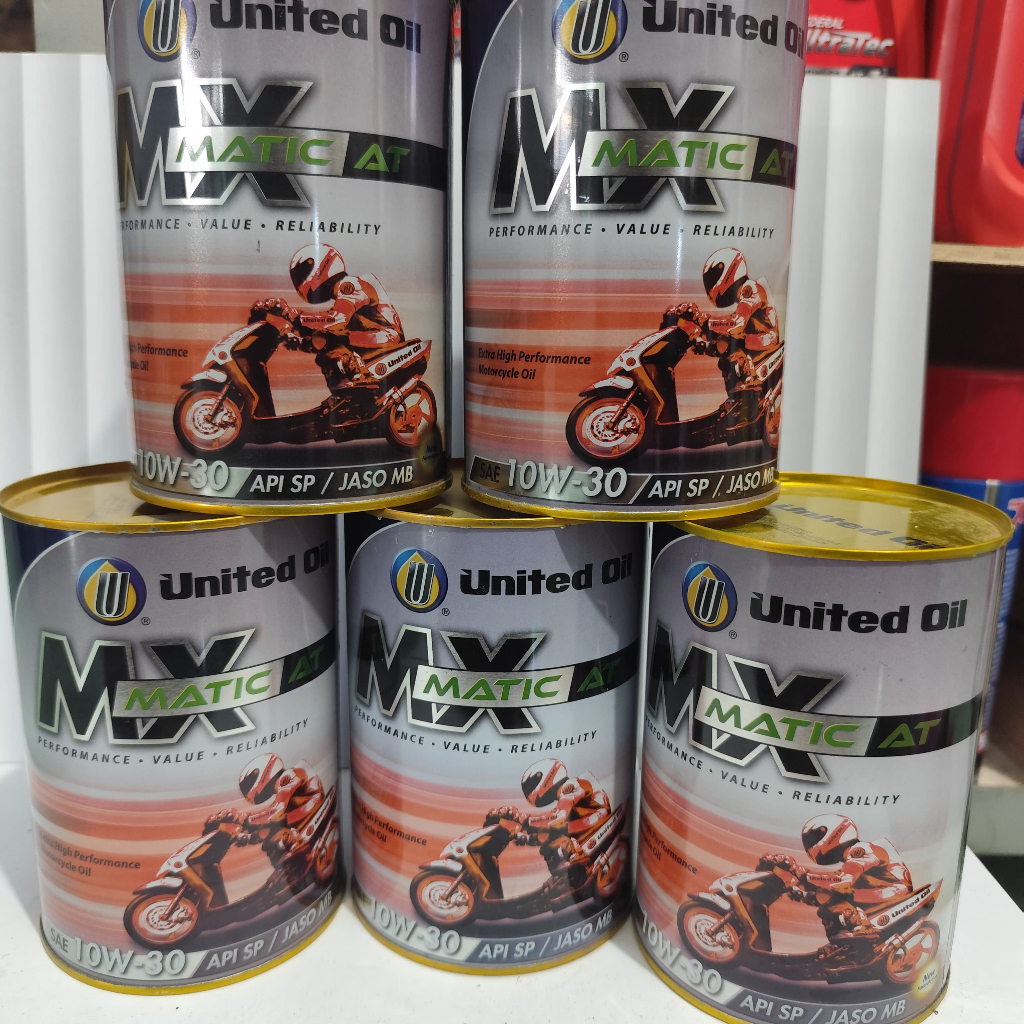 (GROSIR) Oli United Kaleng MX Matic AT 10w30 API SP/JASO MB (1 dus isi 20) Paket Usaha Bengkel Motor