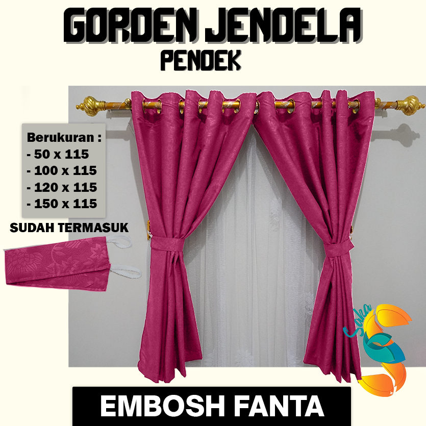 RB GORDEN KAMAR PENDEK TINGGI 150CM HORDEN RUANG TAMU GORDEN JENDELA PENDEK GORDEN KECIL JENDELA