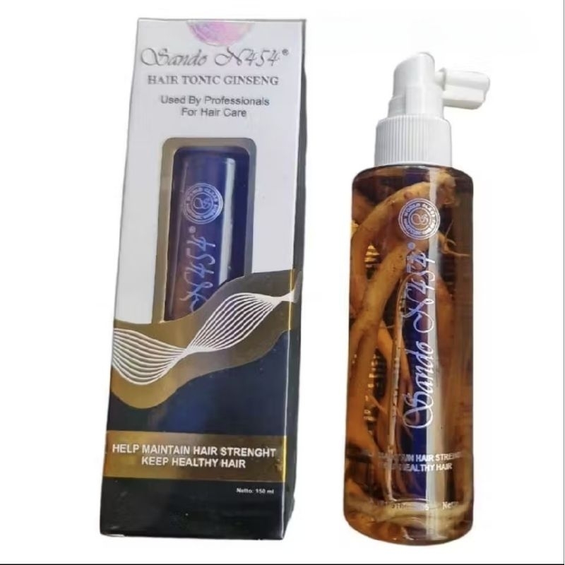 SANDO N454 Hair Tonic Ginseng 150ml [Dengan Ginseng Asli dalam Kemasan]