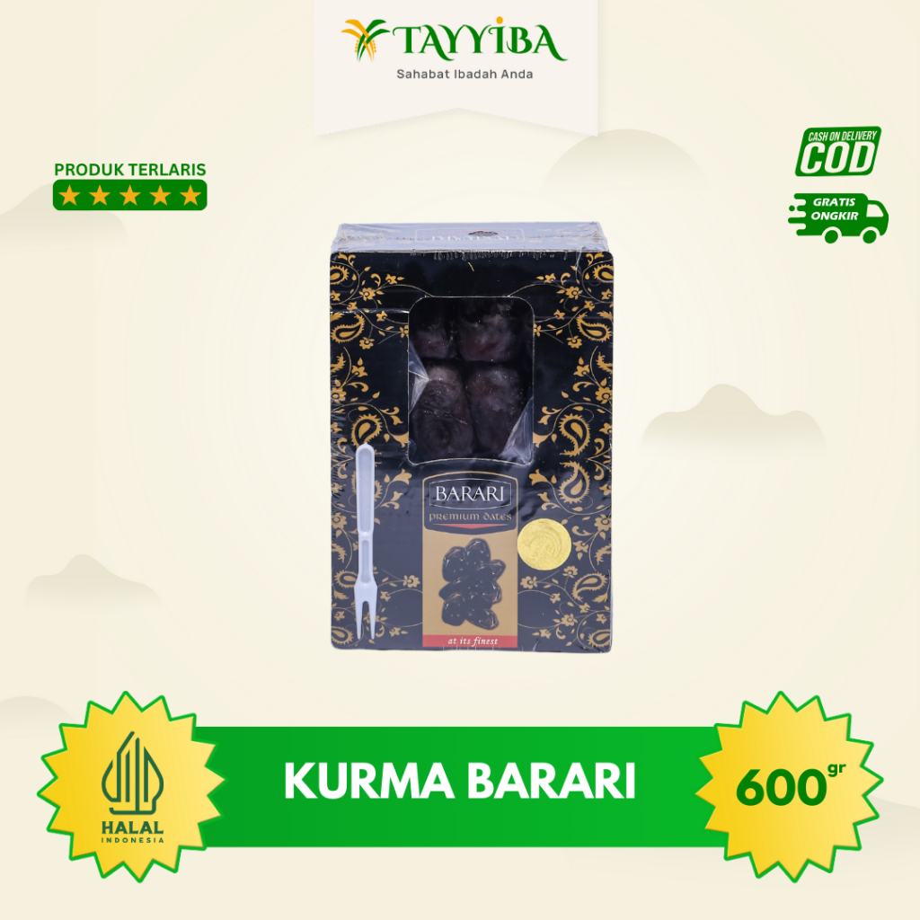 

Kurma BAM Barari kemasan 600 gram original halal lezat