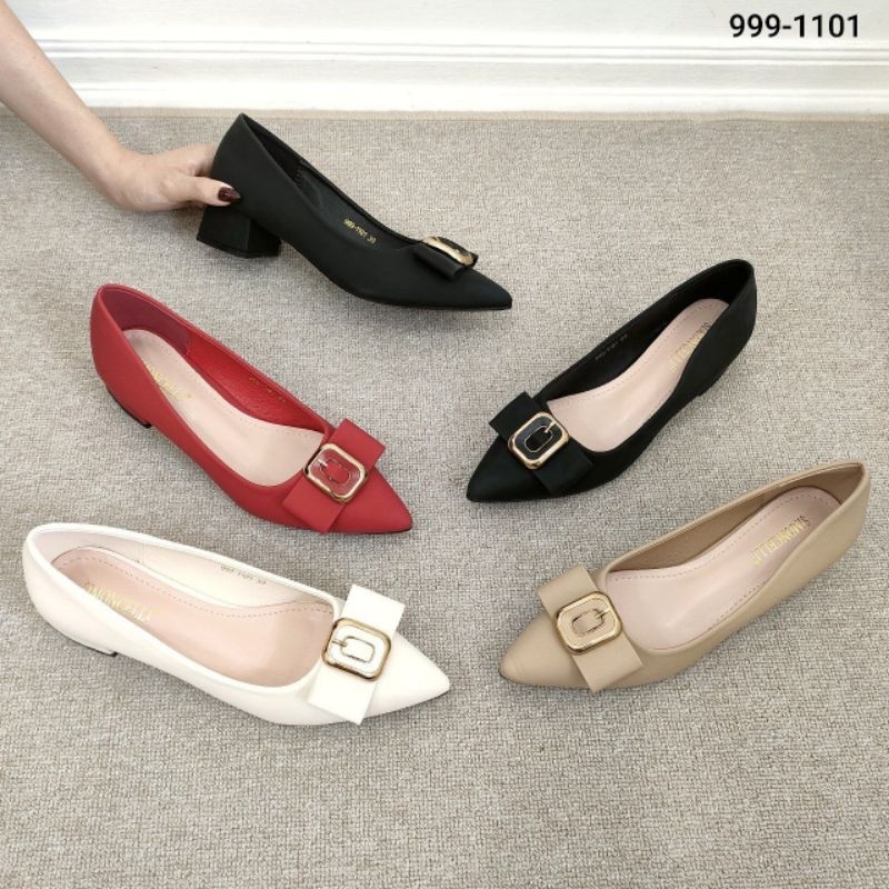 Simoncelli Sepatu Tumit Tahu 3 Cm Wanita Import | Sepatu  Cewek | Sepatu Kerja | Import 999-1101