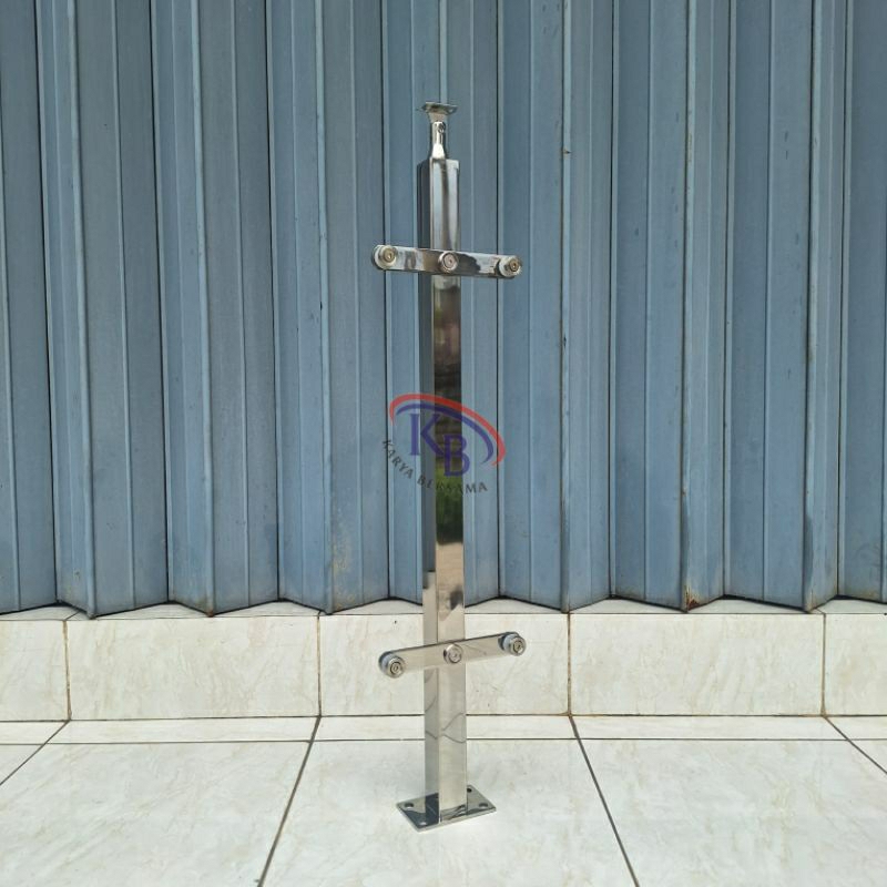 Tiang railing stainles/pagar tiang railing kaca stainles/tiang railing minimalis/tiang railing murah