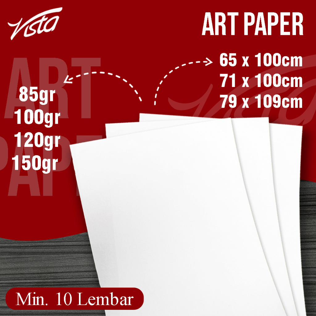 

Kertas Art Paper 100gr, 120gr, 150gr ukuran 65 x 100cm dan 79x109cm