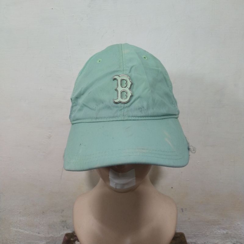 Topi baseball MLB hijau logo besi , bekas second branded original