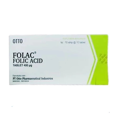 Folac 400 mcg 100 Tablet - Suplementasi Asam Folat Ibu Hamil / Menyusui