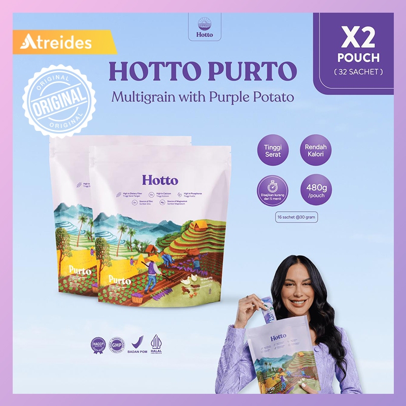 

Hotto Purto Original Minuman Sachet Multigrain Metafiber Drink Gerd Pengganti sarapan