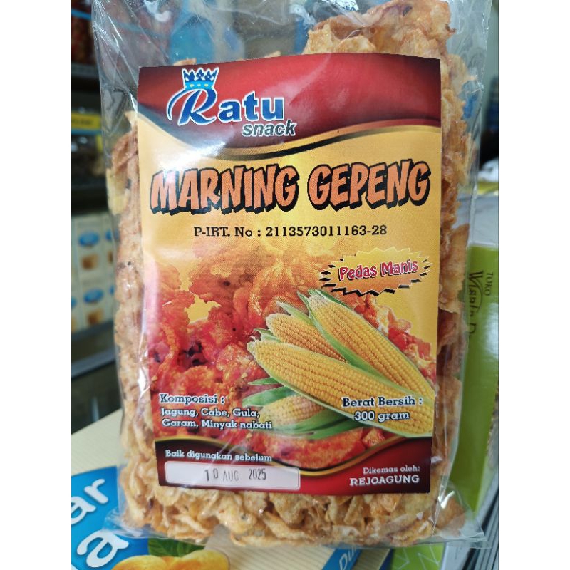 

marning gepeng / jagung marning gepeng oleh oleh khas surabaya